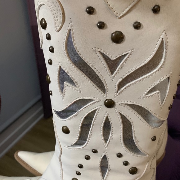 Shoes Women White Cowboy Boots Poshmark